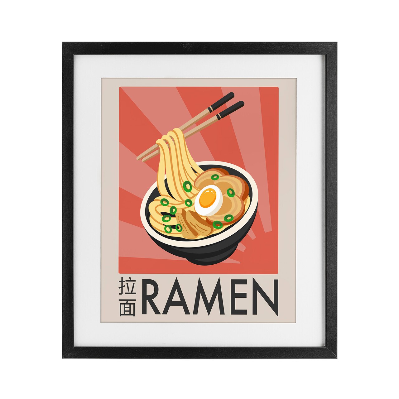 Stupell Industries Iconic Ramen Poster Framed Print Under Glass, design by Marcus Prime